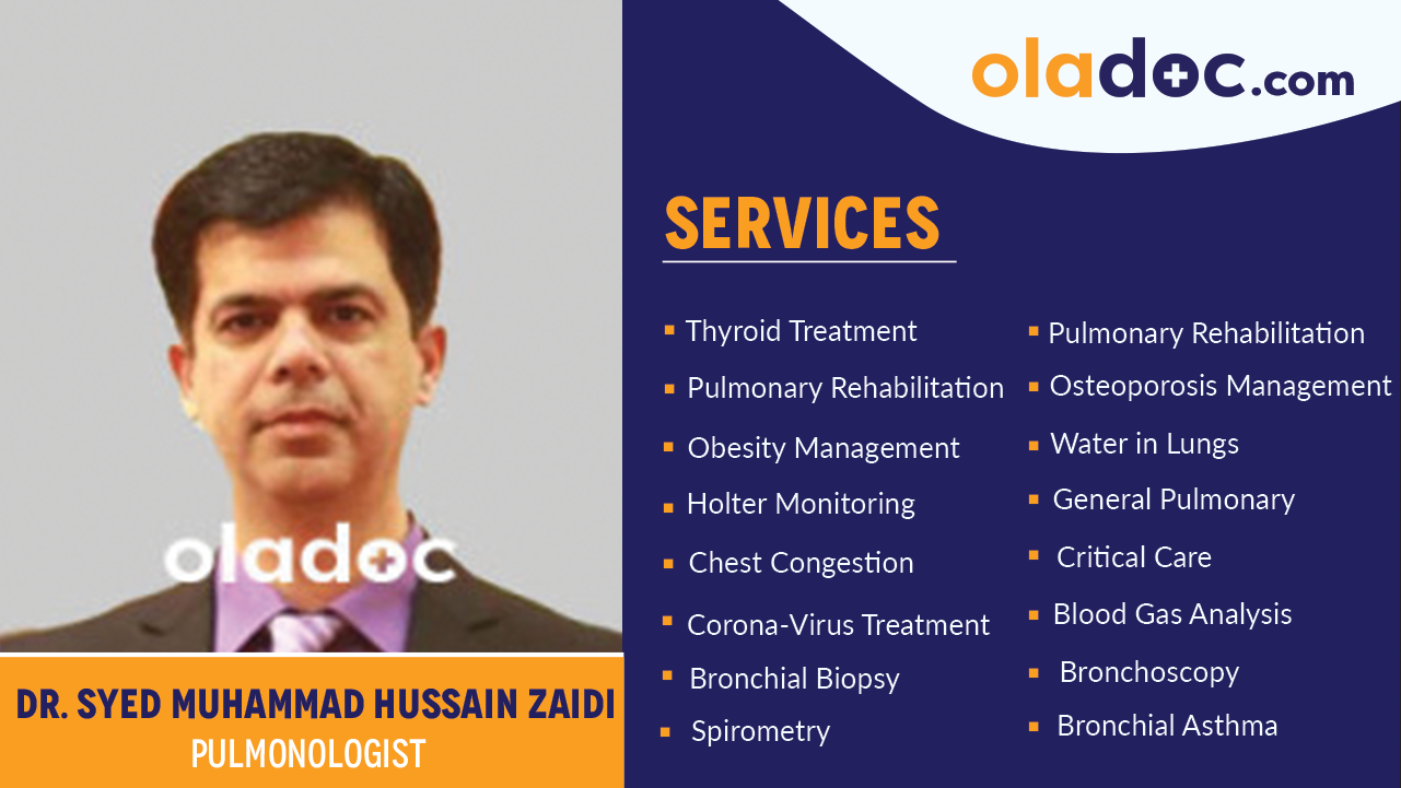 Services  provided by  Dr. Syed Muhammad Hussain Zaidi